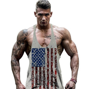 American Flag Men Sleeveless Muscle Shirt